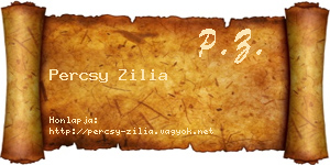Percsy Zilia névjegykártya